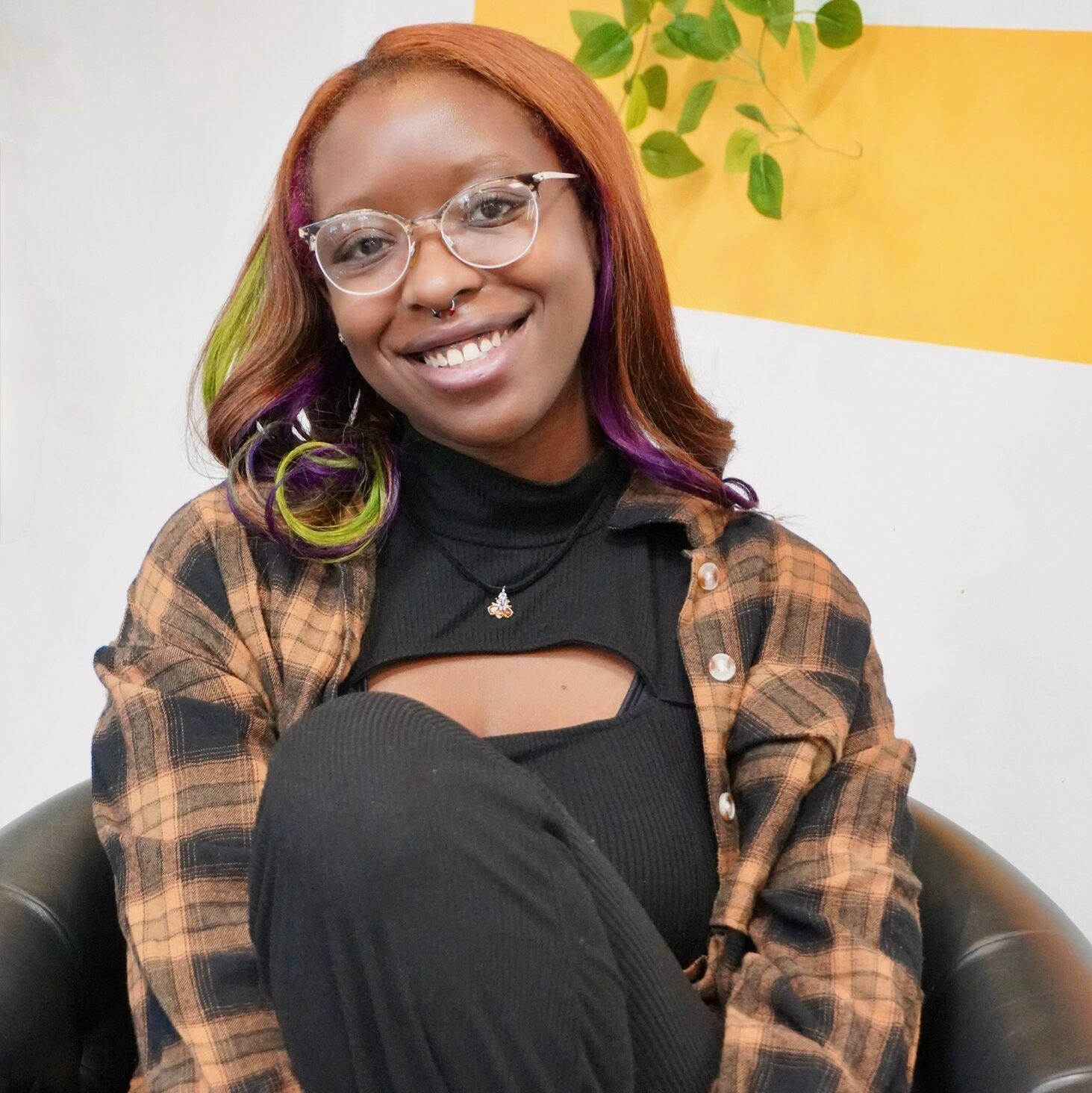 Rachel, stylist at Keenan Salon in Atlanta, specializing in creative haircuts, vivid haircolor, and formal styling.